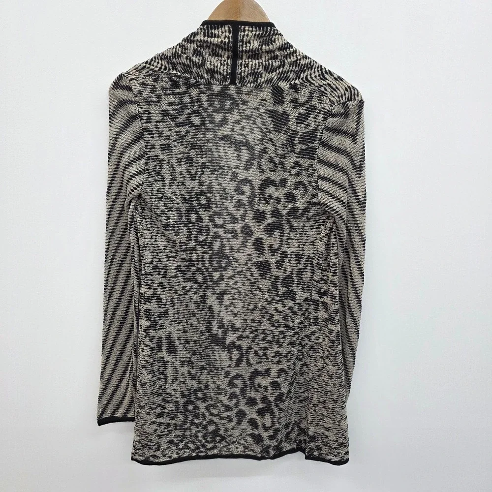 Cache Metallic Animal Print Cardigan Womens XS Dressy Open‎ Front Evening Layer